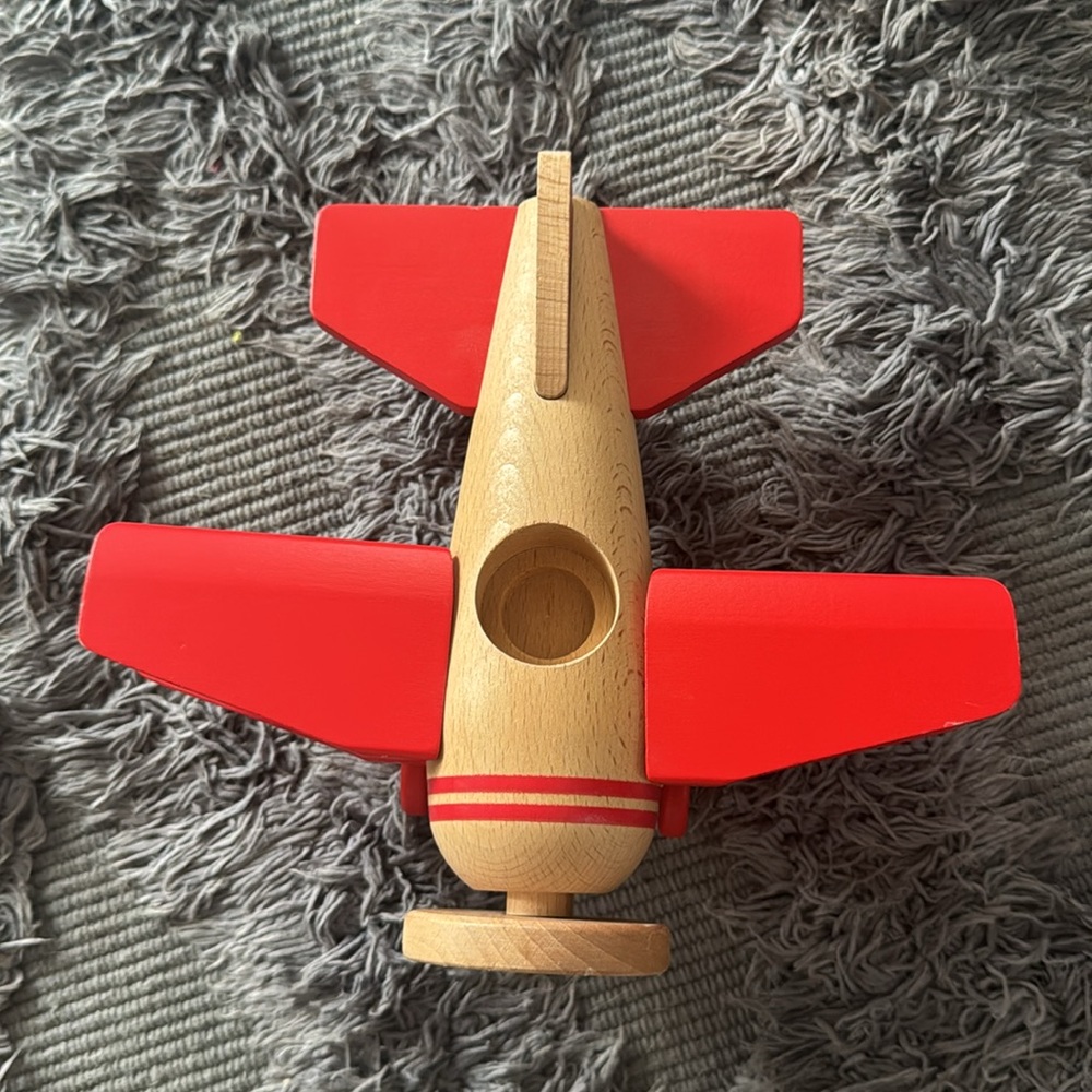 Hearth & Hand with Magnolia wooden airplane toy - Picture 4 of 8